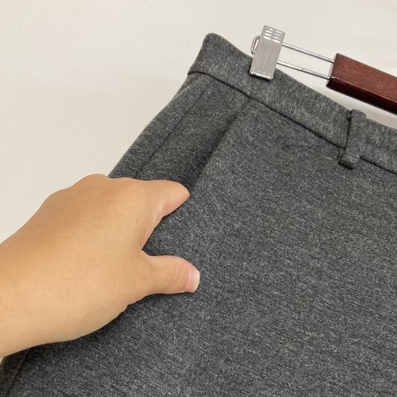 Babaton Dress Pants Womens 8 Gray Trouser Crop Stretch Jersey Straight Leg - Picture 5 of 13